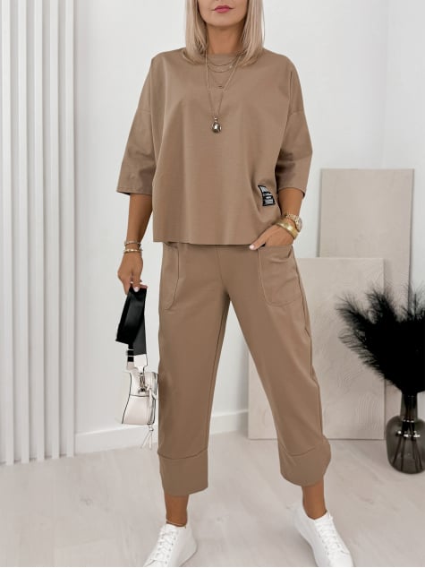 KOMPLET GENI CIEMNOBEŻOWY