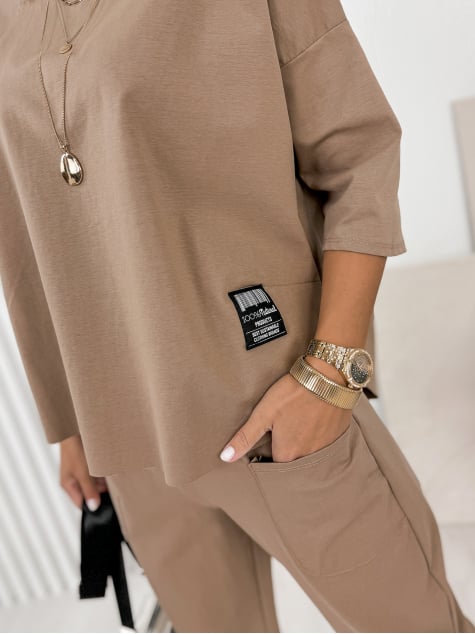 KOMPLET GENI CIEMNOBEŻOWY