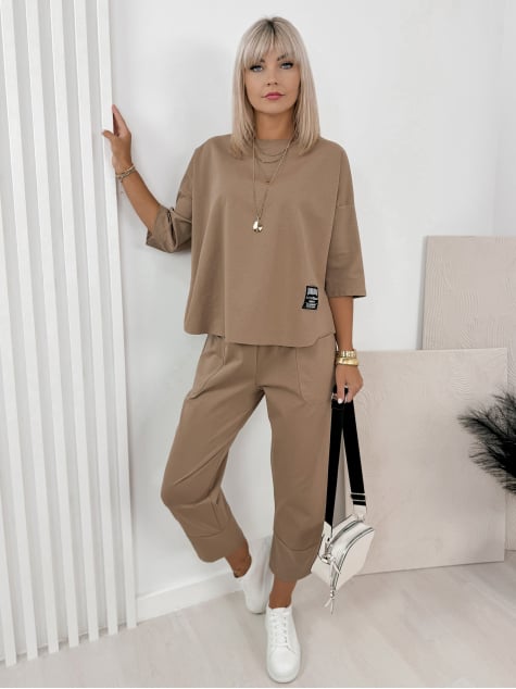 KOMPLET GENI CIEMNOBEŻOWY