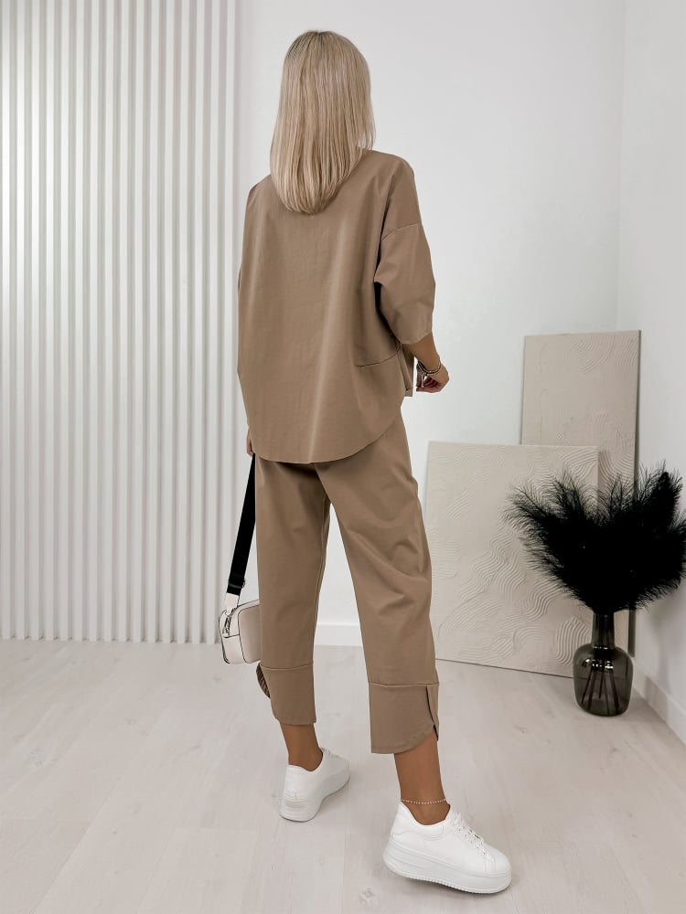 KOMPLET GENI CIEMNOBEŻOWY