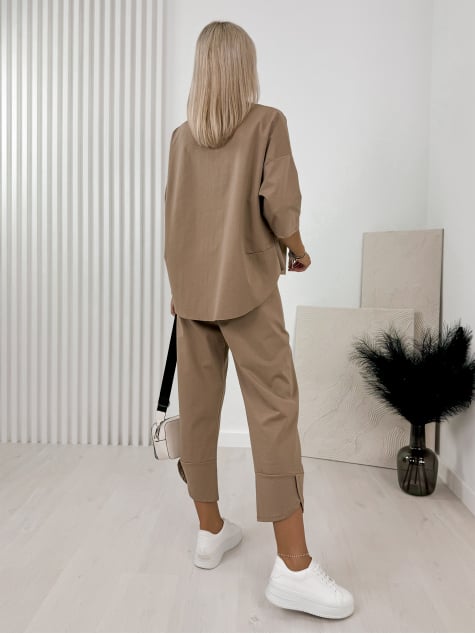 KOMPLET GENI CIEMNOBEŻOWY