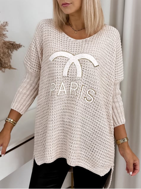 SWETER LEPARIS BEŻOWY