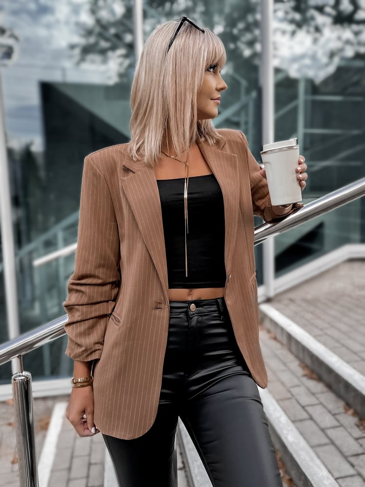 ŻAKIET CARITO JASNOBRĄZOWY