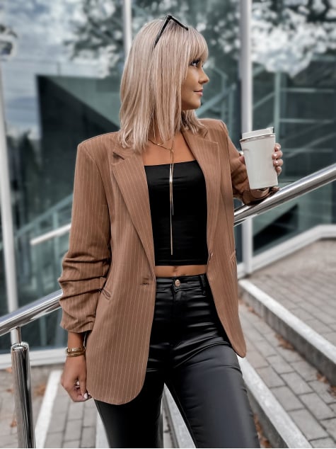 ŻAKIET CARITO JASNOBRĄZOWY