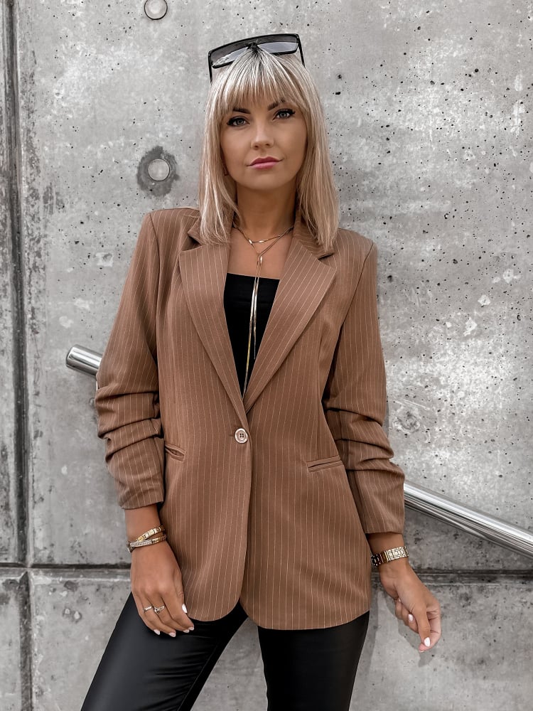 ŻAKIET CARITO JASNOBRĄZOWY