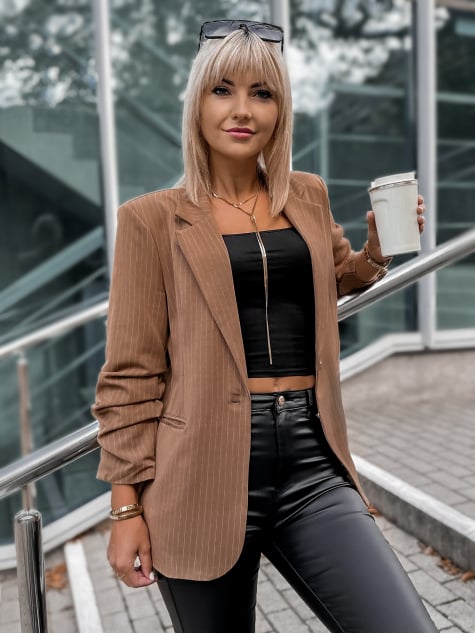 ŻAKIET CARITO JASNOBRĄZOWY