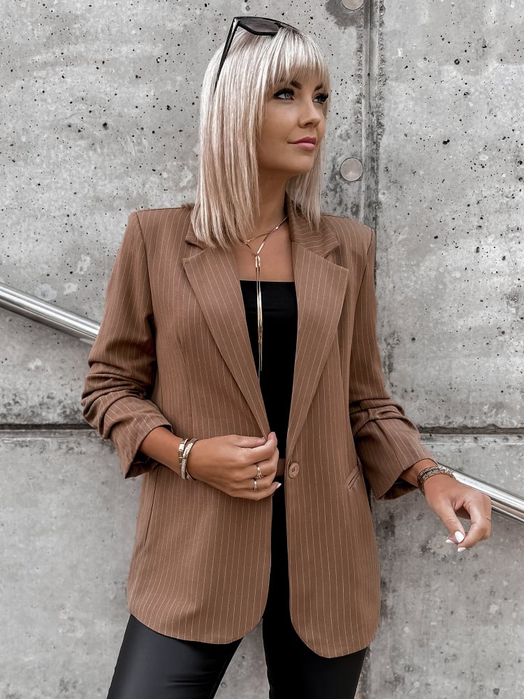 ŻAKIET CARITO JASNOBRĄZOWY