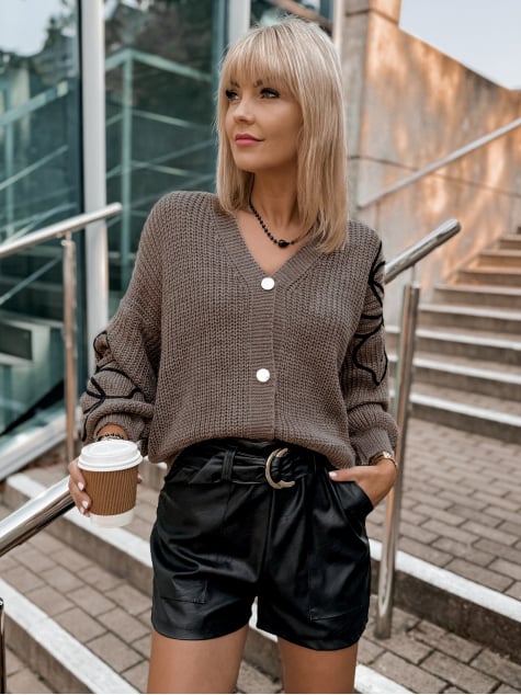 SWETER RUVA BRĄZOWY