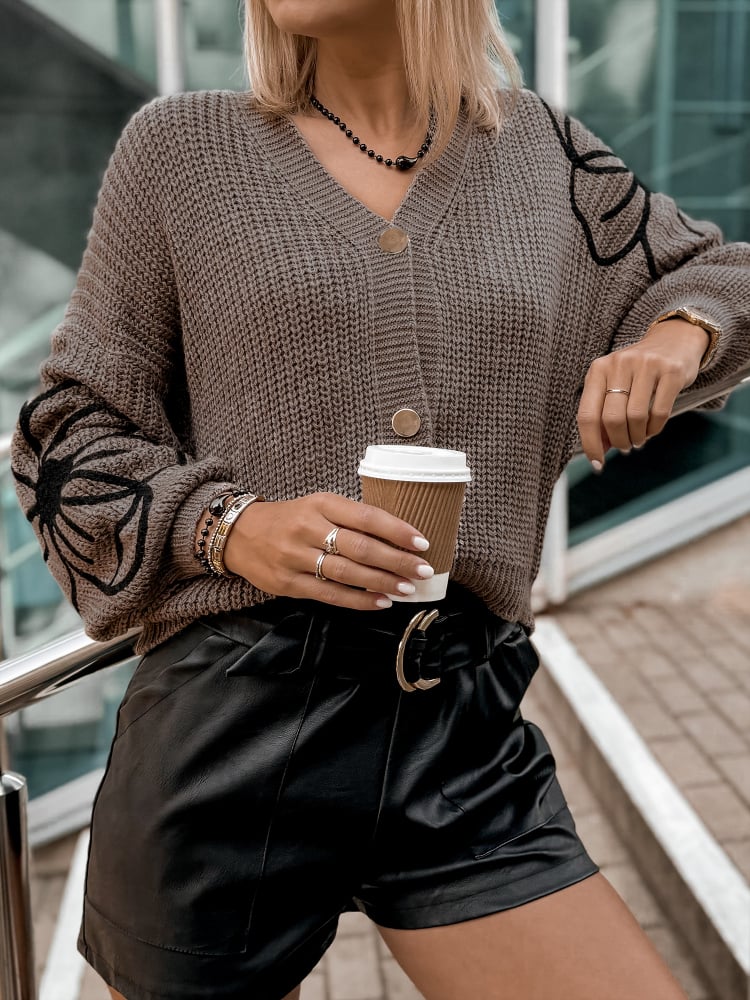 SWETER RUVA BRĄZOWY