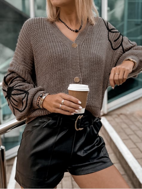 SWETER RUVA BRĄZOWY