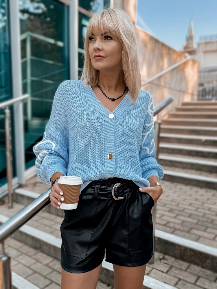 SWETER RUVA BŁĘKITNY