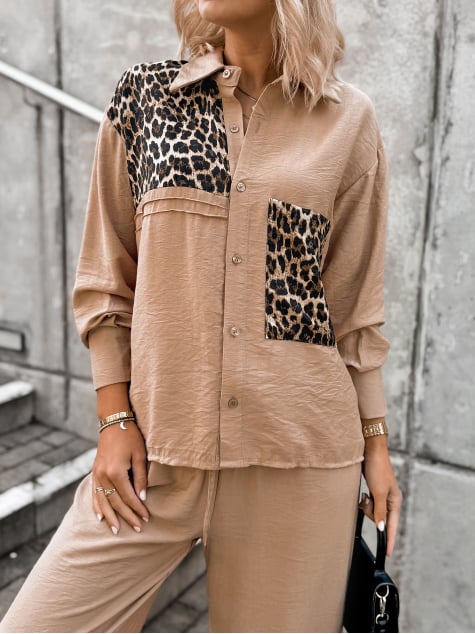 KOMPLET NILDA KARMELOWY