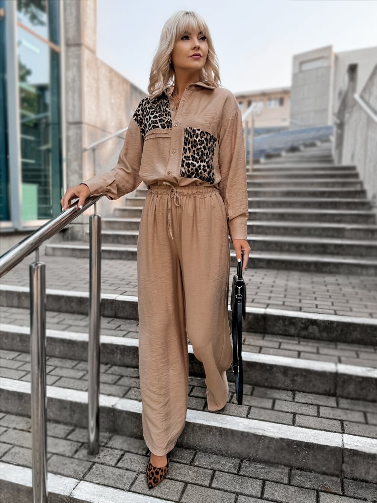 KOMPLET NILDA KARMELOWY