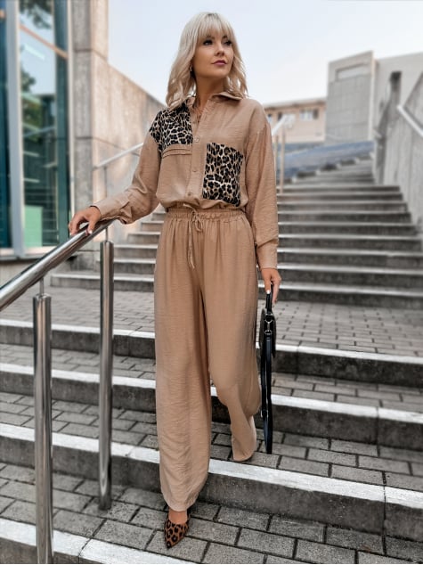 KOMPLET NILDA KARMELOWY