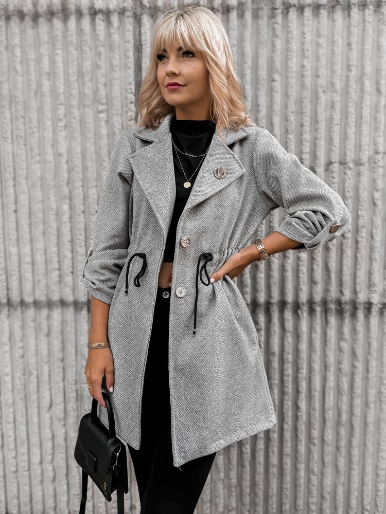 PŁASZCZ KATTIA SZARY