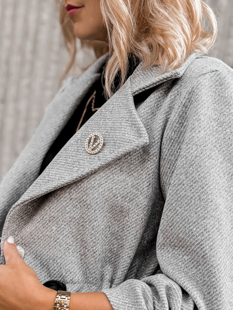 PŁASZCZ KATTIA SZARY