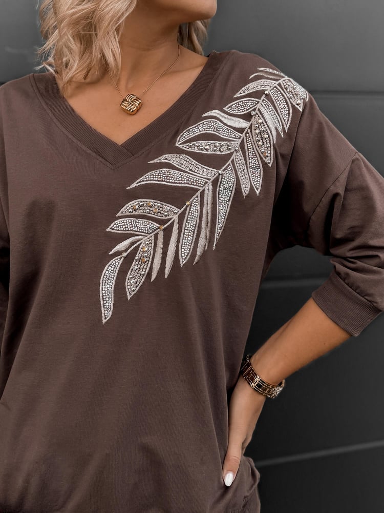 BLUZKA AYLIN BRĄZOWA