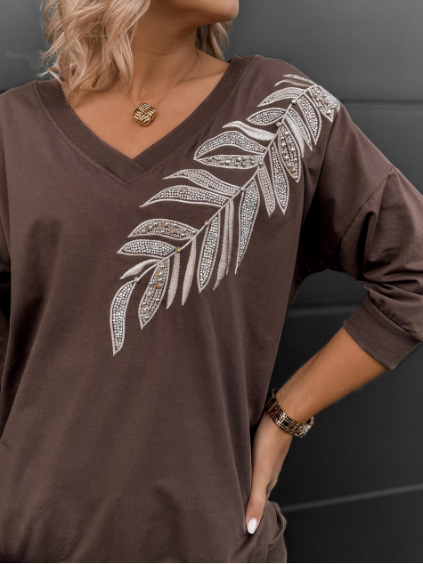 BLUZKA AYLIN BRĄZOWA