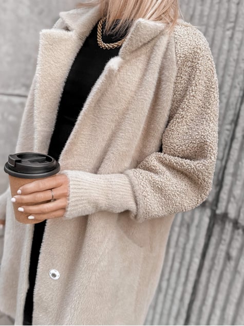 PŁASZCZ ALPAKA NESSA BEŻOWY