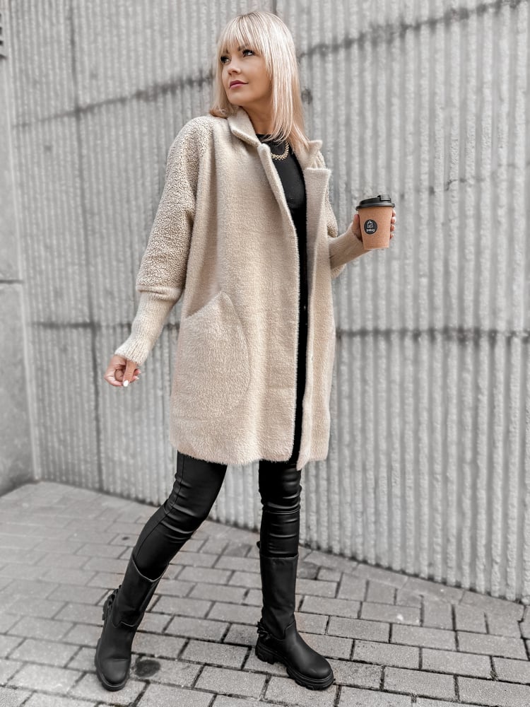 PŁASZCZ ALPAKA NESSA BEŻOWY