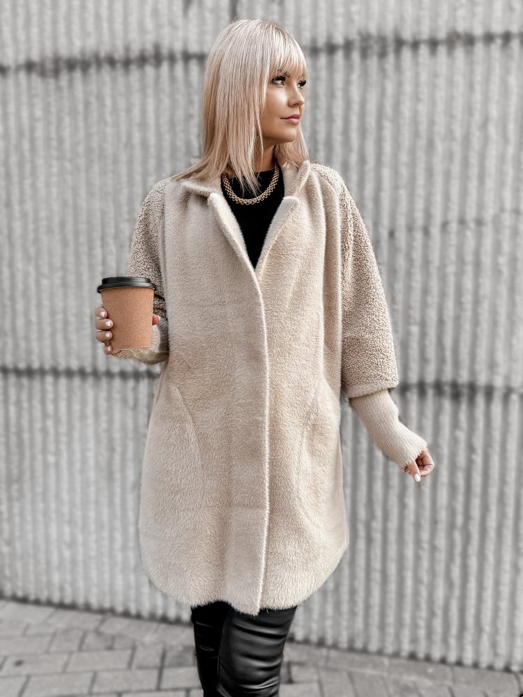 PŁASZCZ ALPAKA NESSA BEŻOWY