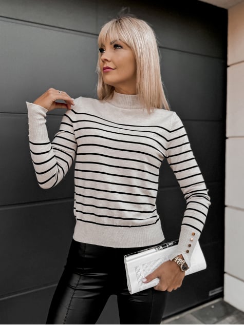 SWETER LORENA BEŻOWY