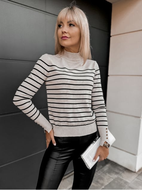 SWETER LORENA BEŻOWY