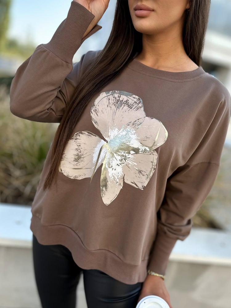 BLUZKA MERVE BRĄZOWA