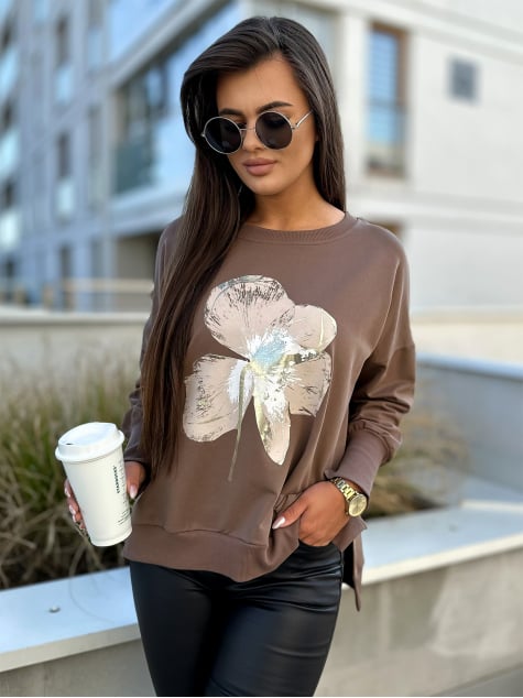 BLUZKA MERVE BRĄZOWA