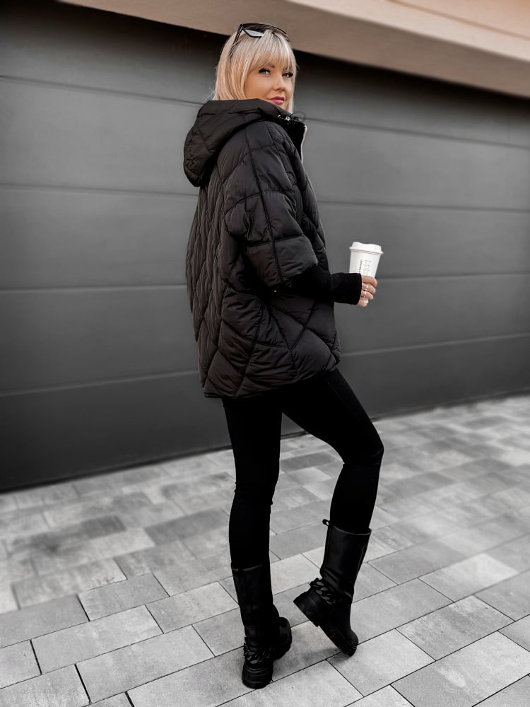 KURTKA LASOFA CZARNA