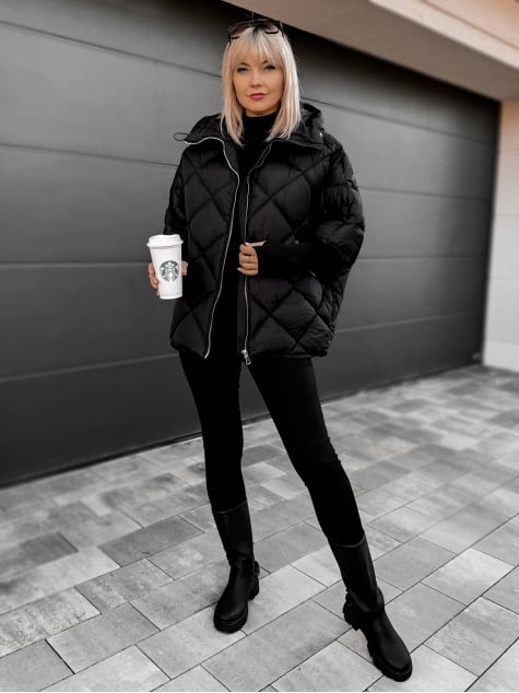 KURTKA LASOFA CZARNA