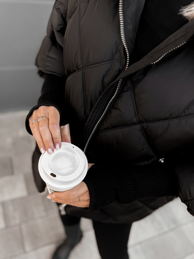 KURTKA LASOFA CZARNA