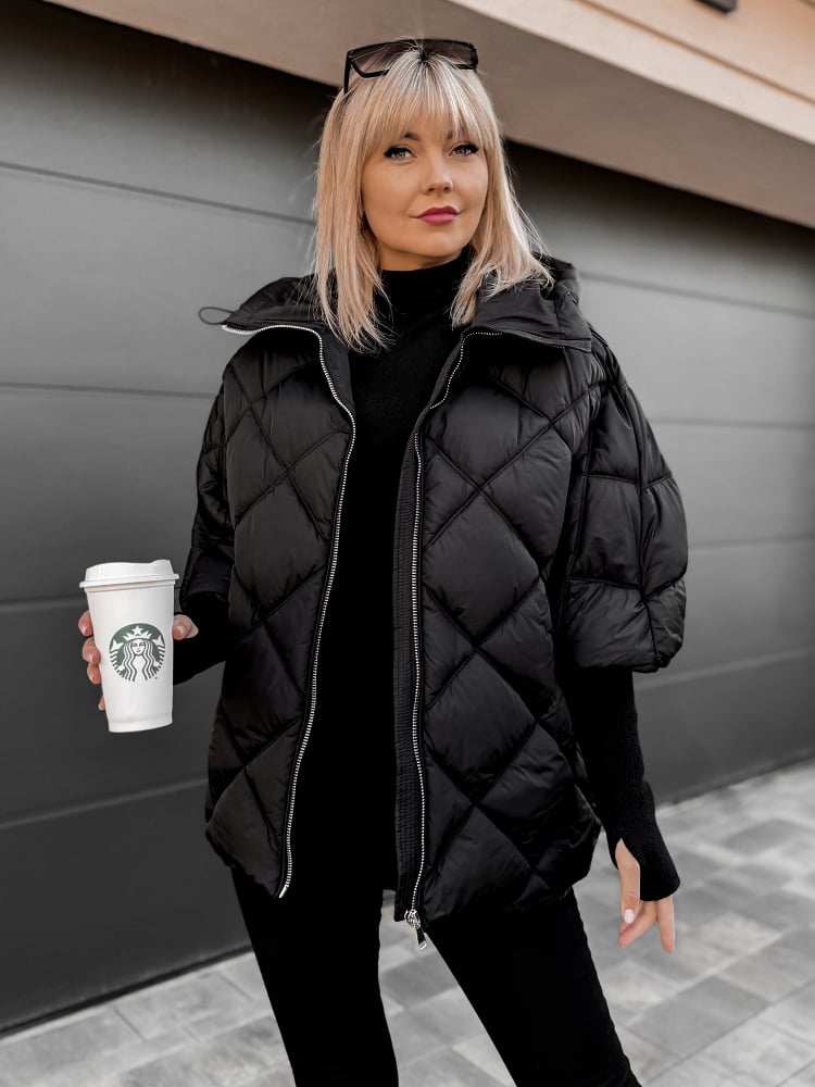 KURTKA LASOFA CZARNA