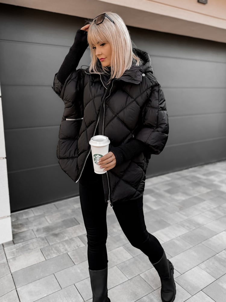 KURTKA LASOFA CZARNA