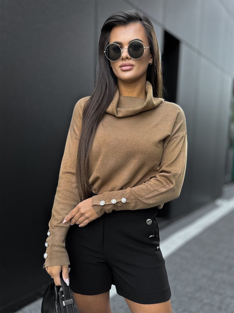 SWETER SINES KARMELOWY