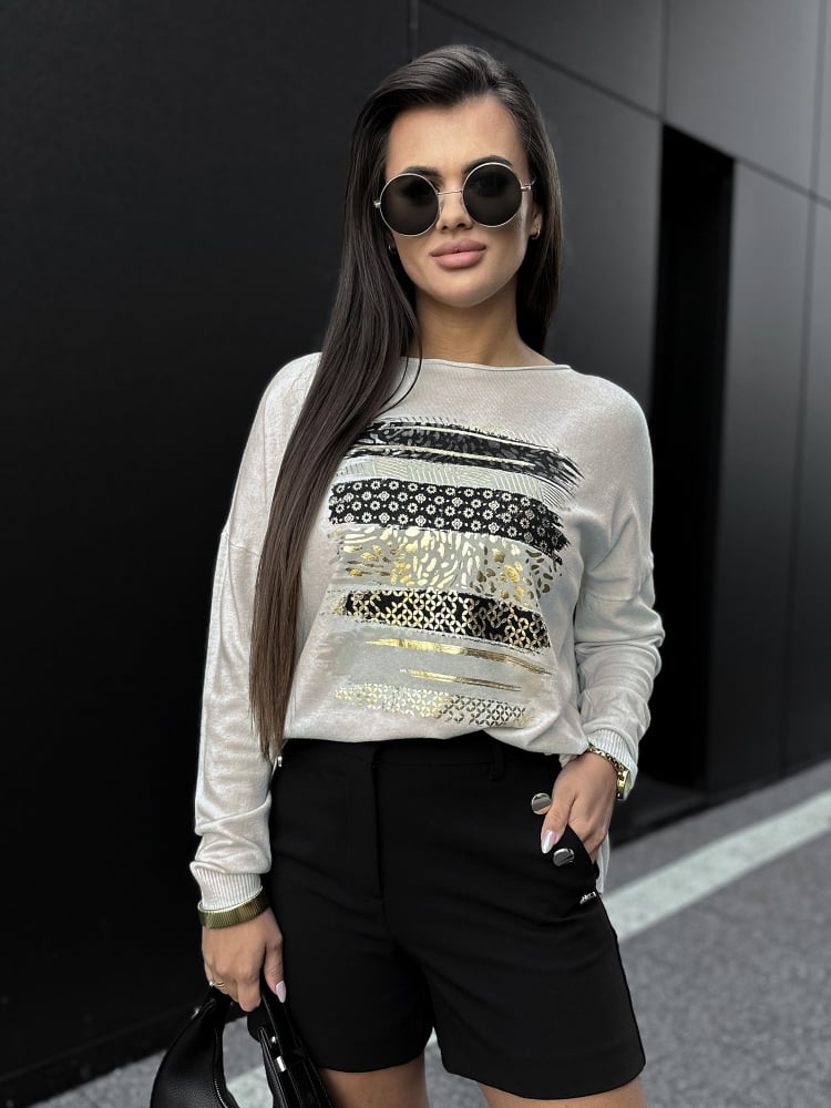 BLUZKA SIDES BEŻOWA