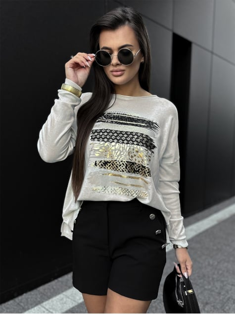 BLUZKA SIDES BEŻOWA