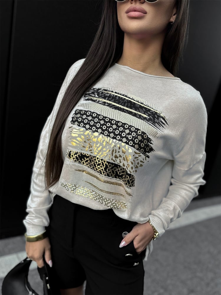 BLUZKA SIDES BEŻOWA