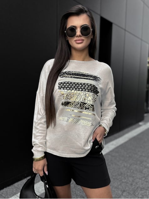 BLUZKA SIDES BEŻOWA