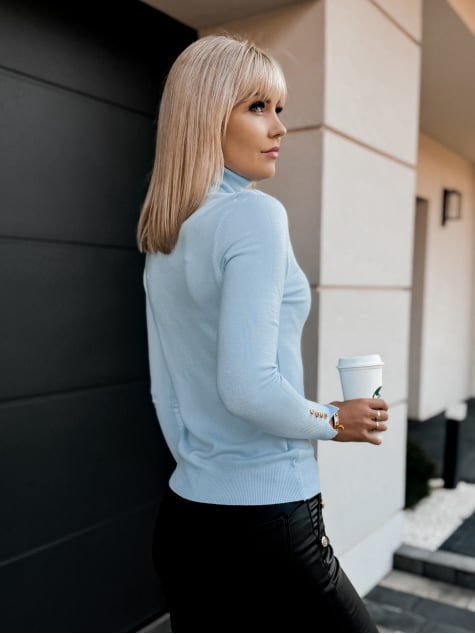 SWETER WALERI BŁĘKITNY