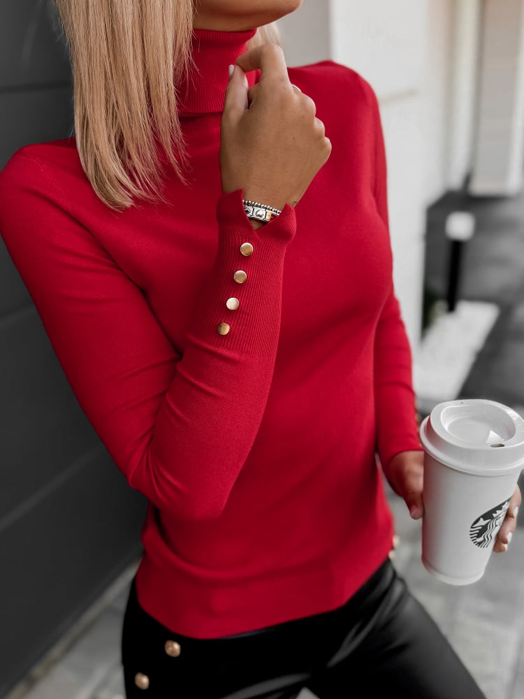 SWETER WALERI CZERWONY