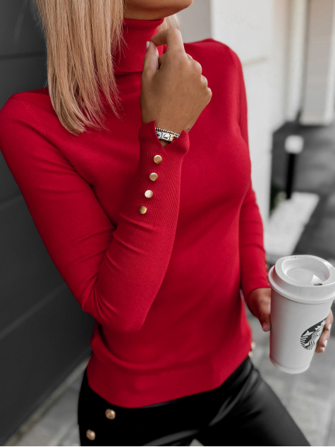 SWETER WALERI CZERWONY