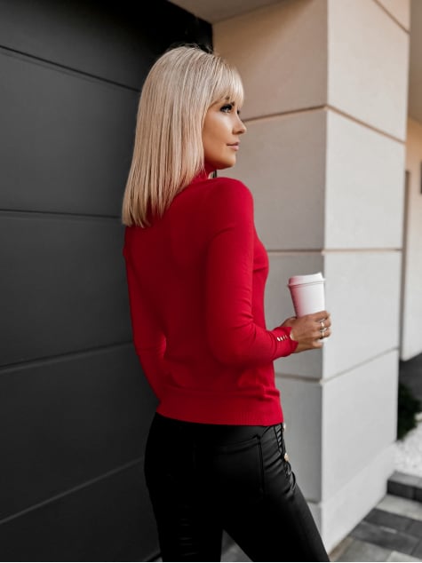 SWETER WALERI CZERWONY