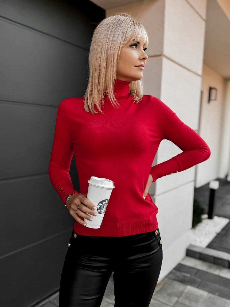 SWETER WALERI CZERWONY