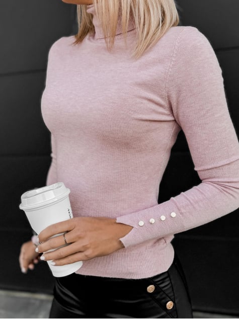 SWETER WALERI PUDROWY RÓŻ