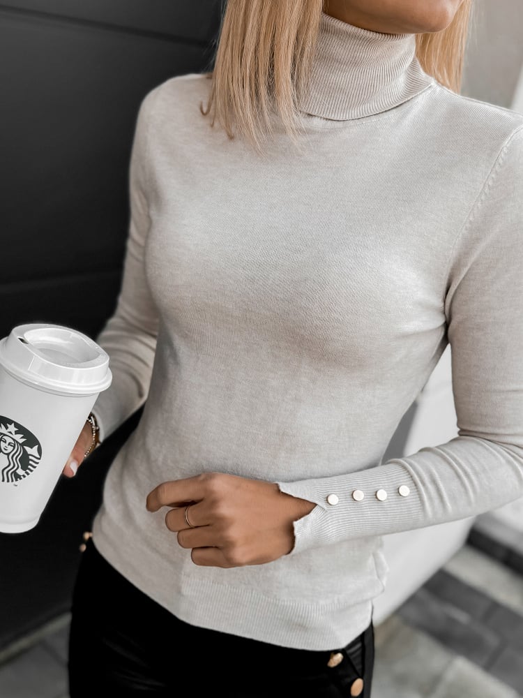 SWETER WALERI BEŻOWY