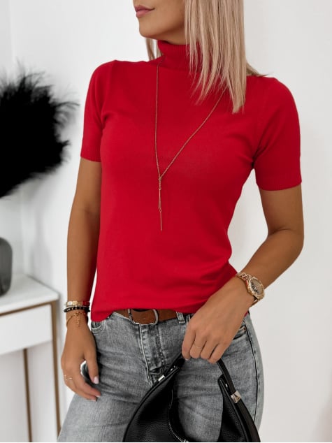 SWETER EVELIN CZERWONY