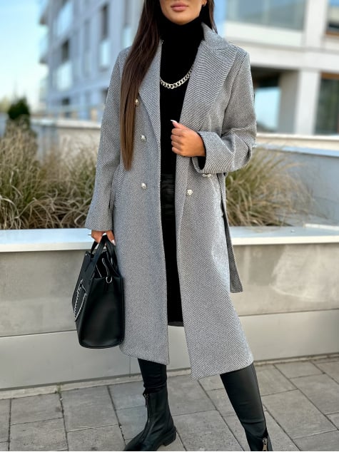 PŁASZCZ IGROSSO SZARY