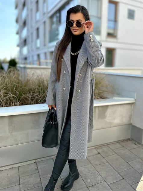 PŁASZCZ IGROSSO SZARY