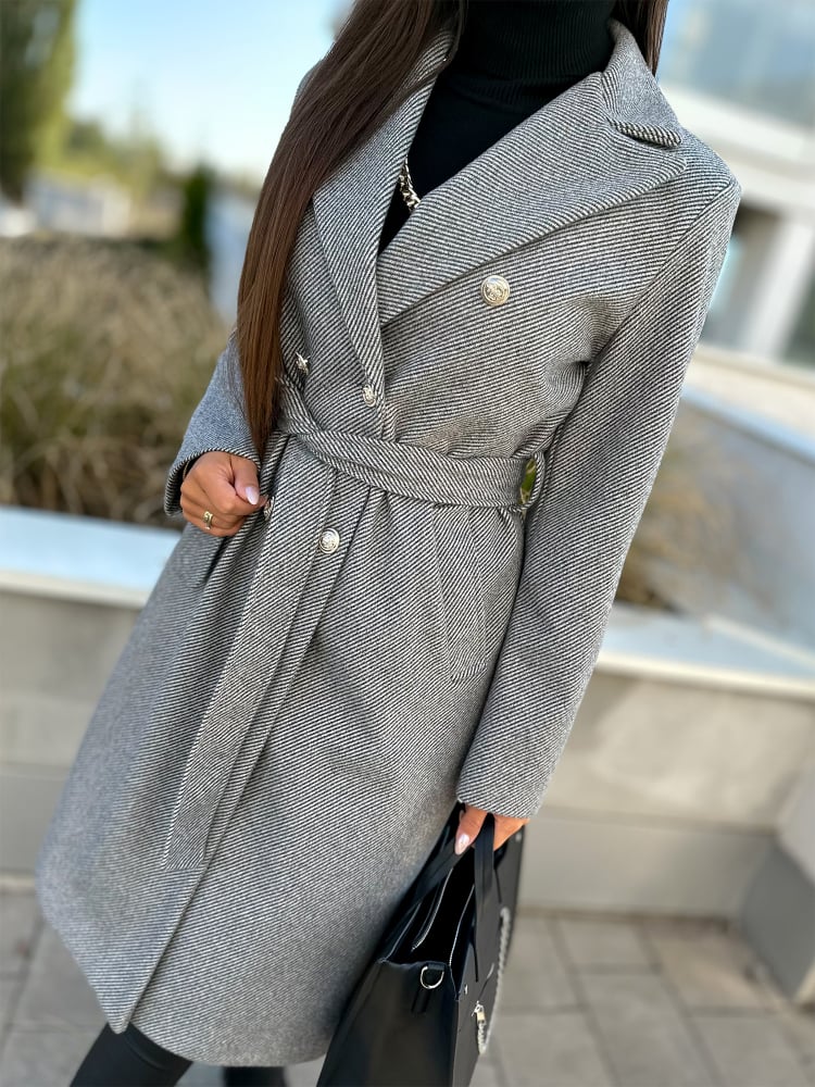 PŁASZCZ IGROSSO SZARY